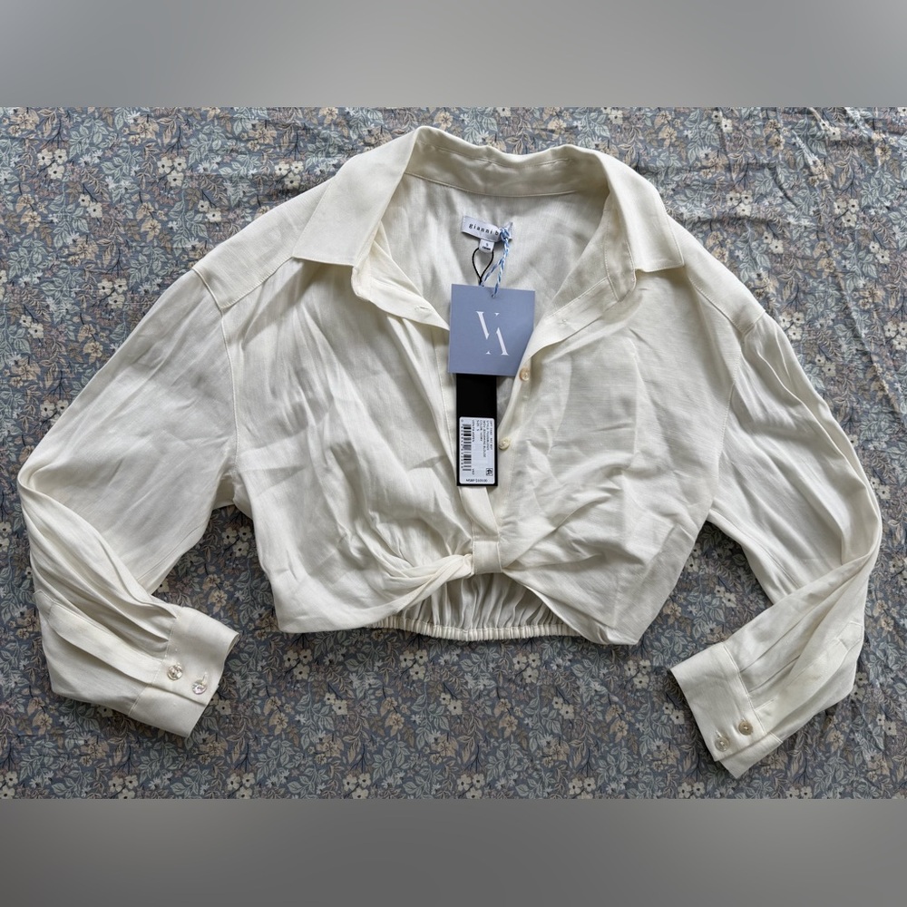 Vero Moda Cream Tie-Front Blouse